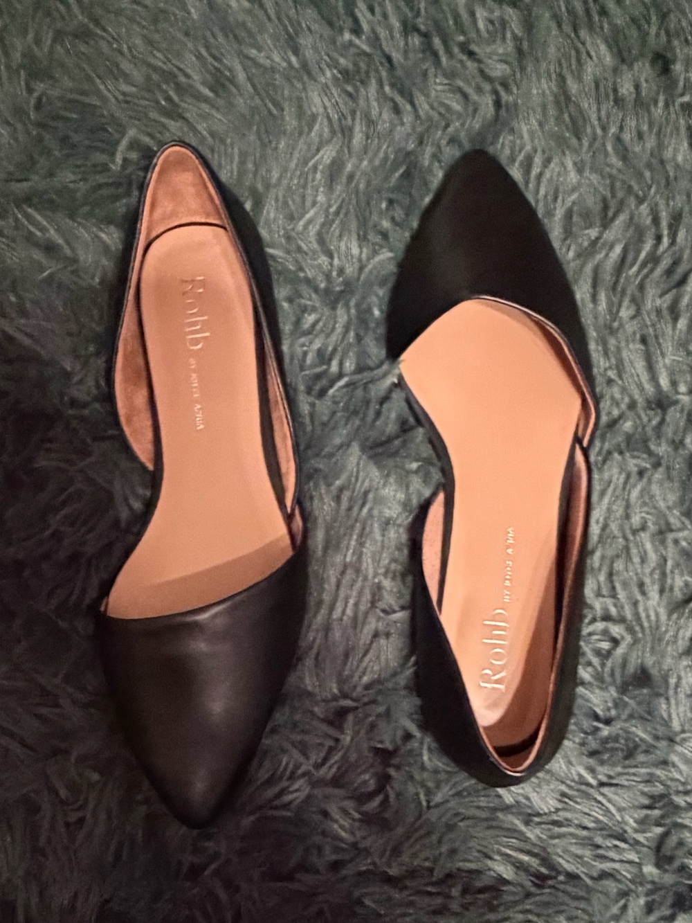Rohb by Joyce Azria Provence Black D’Orsay Flats Size 6.5